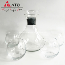 Clear pitcher with tumbler set